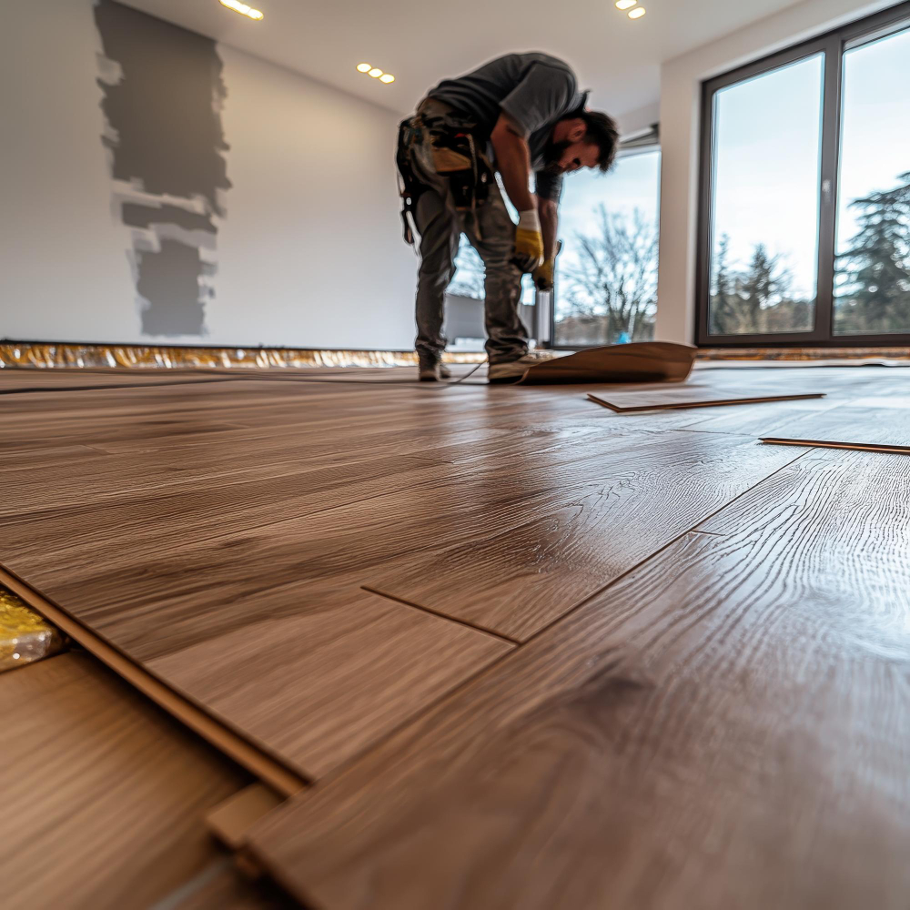 Pose de parquet bois